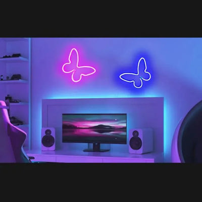 beautiful neon butterfly light π¦ for home decor mini size 4"Γ 5"