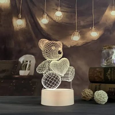 3d customize night lamp multicolor