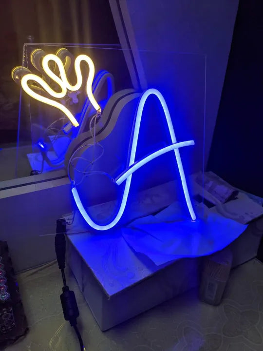 Coustumize neon name 2 alphabet just in 900 your choice color