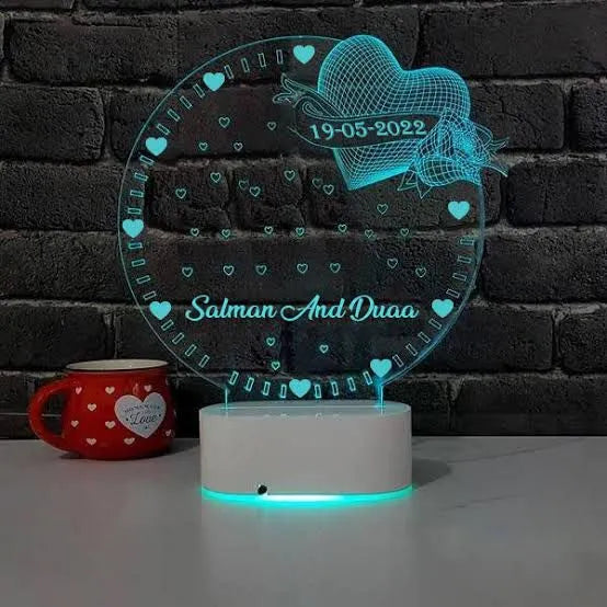 Customize 3D illusion lamp, Night Lamp, Decoration Piece, Customised gifts