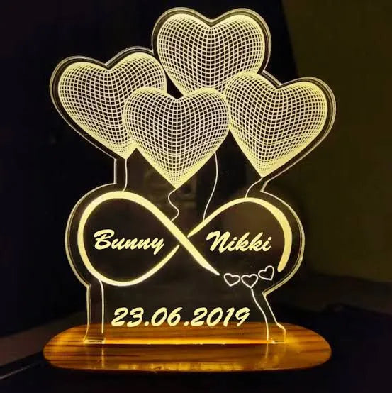 Customize 3D illusion lamp, Night Lamp, Decoration Piece, Customised gifts