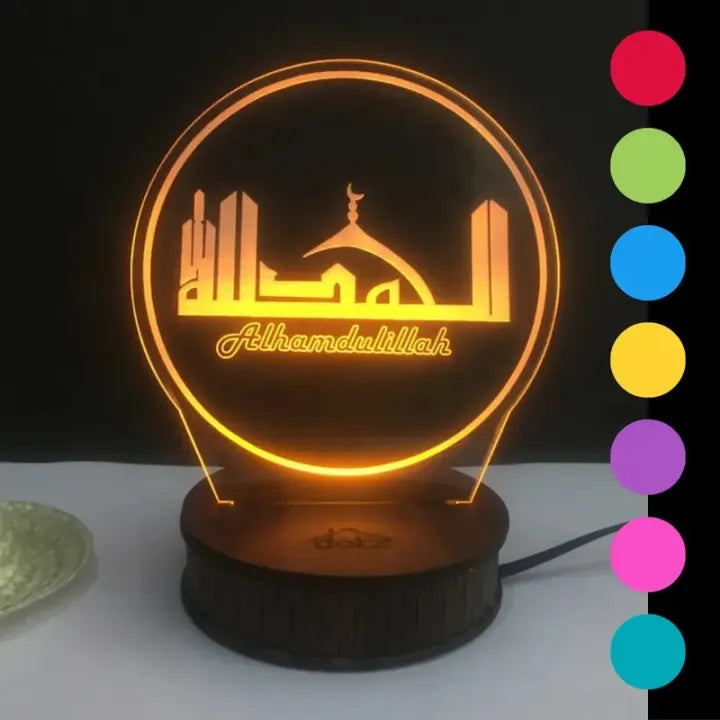 3d coustmize name with multicolor light