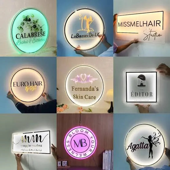 Custom acrylic sign round acrylic sign for nail salon logo beauty salon logo dental logo sign boutique logo sign brow logo nail salon