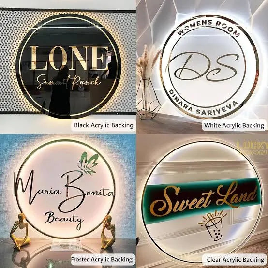Custom acrylic sign round acrylic sign for nail salon logo beauty salon logo dental logo sign boutique logo sign brow logo nail salon