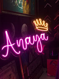 Coustumize neon name on plastic glass sheet with adapter