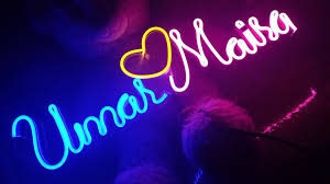 🆂🆄🅿🅴🆁 🆂🅰🅻🅴 *Custom Neon Sign* ▪️*Size 12 x 24 Inch*▪️Enhance Your Place With Neon. ▪️2 Names CAN BE APPEARED ▪️Making Required 4 to 5 Working Days. ▪️With Charger