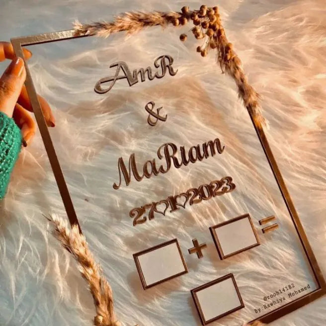 *Customize Acrylic Couple Wedding Frame*