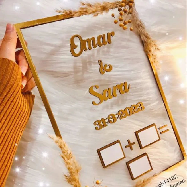 *Customize Acrylic Couple Wedding Frame*